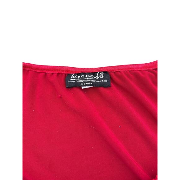 Y2K Red Lace Top Size 2X b.y.a.c.d.a. Made in USA - Picture 2 of 4